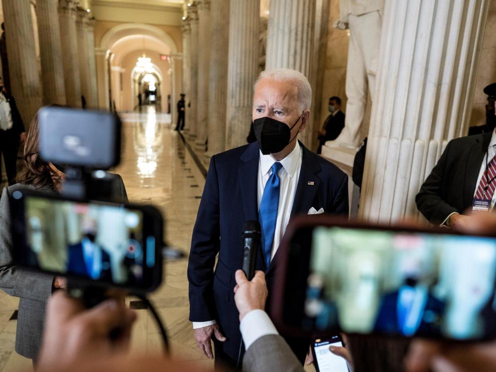 Joe Biden, este jueves en el Congreso de Estados Unidos. USA CAPITOL HILL ATTACKS ANNIVERSARY