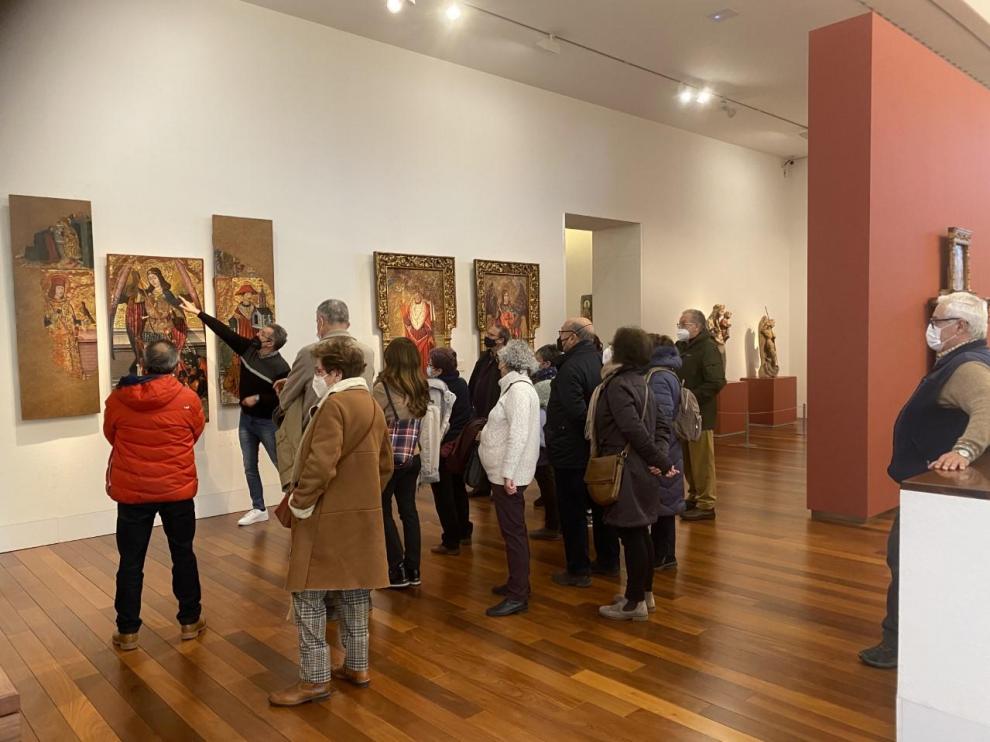 Una de las visitas guiadas al Museo Diocesano de Barbastro-Monzón este fin de semana.