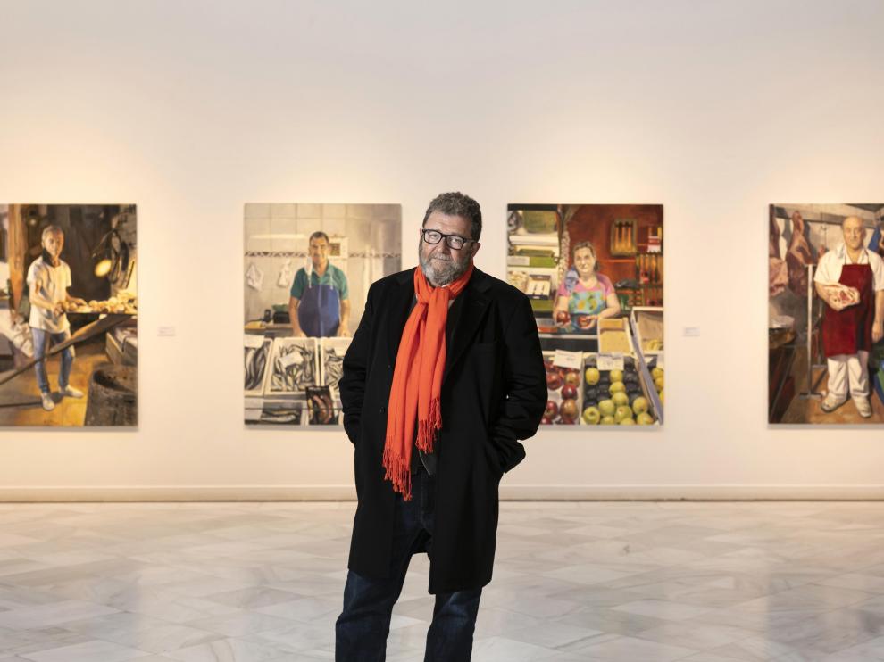 El aragonés Pepe Cerdá, ayer, en el Centro Cultural Casa Vacas de Madrid, donde presenta su obra más reciente.