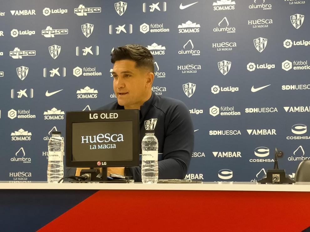 Xisco Muñoz, en la rueda de prensa previa al partido con el Mirandés.