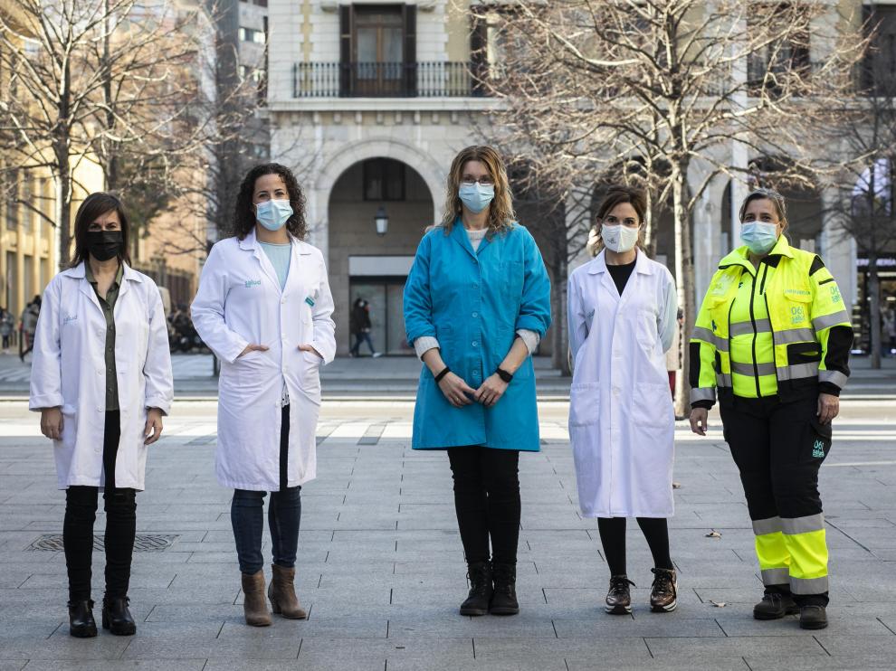 Foto de grupo de varias enfermeras ( ZARAGOZA ) / 09/02/2022 / FOTO : OLIVER DUCH[[[FOTOGRAFOS]]]