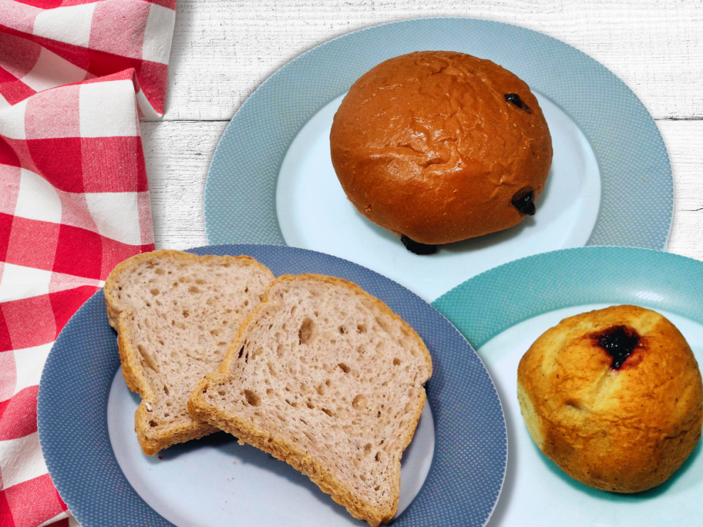 Pan de molde y bollería mejorada nutricionalmente en el marco del proyecto 'Medkids', que incluye menús saludables.
