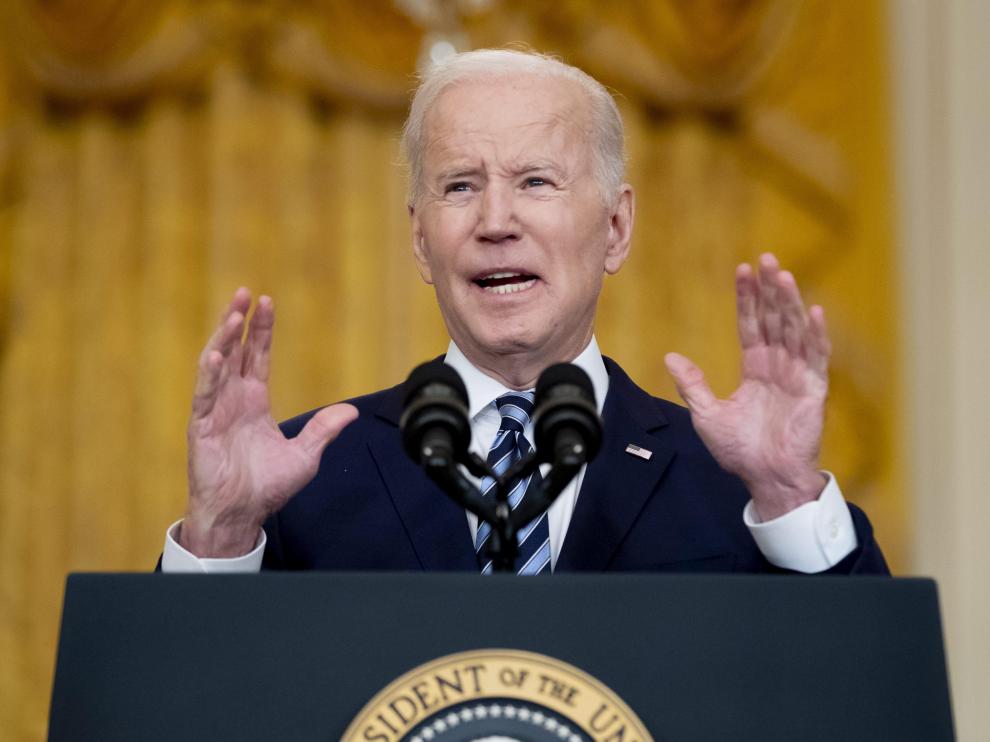 Joe Biden, presidente estadounidense, resalta que Putin pretende "restablecer la Unión Soviética"