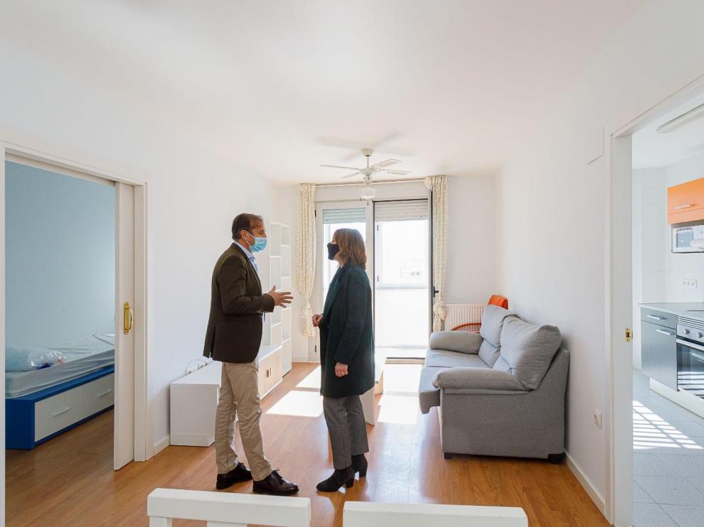 Uno de los pisos de Zaragoza Vivienda que el Ayuntamiento va a poner a disposición para la acogida de familias ucranianas
