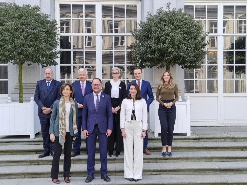 IX reunión del Grupo Vendôme -formado por los Ministerios de Justicia de España, Bélgica, Francia, Alemania, Holanda, Italia y Luxemburgo-, junto al comisario de Justicia de la Unión Europea (UE), Didier Reynders.