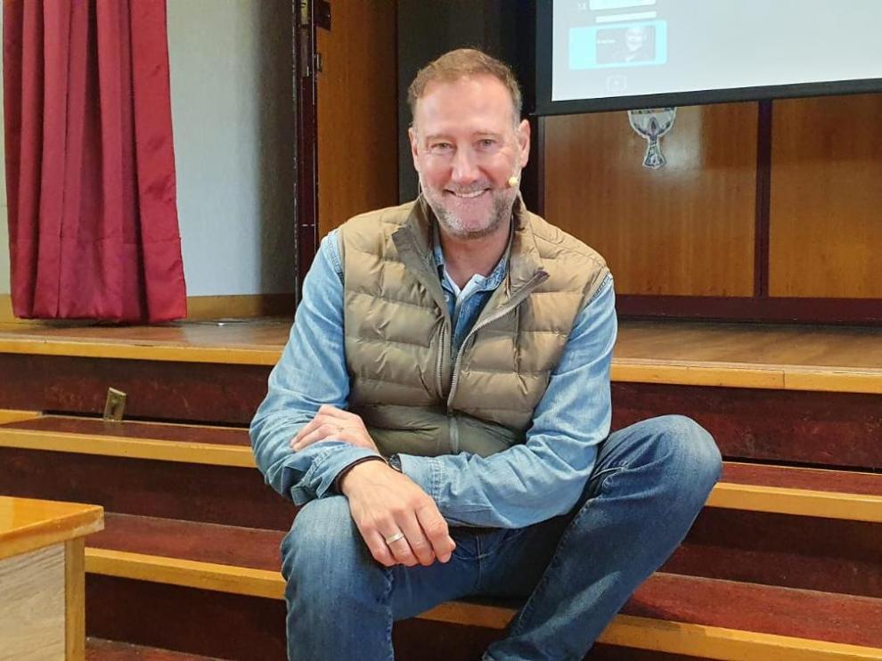 Pedro García Aguado, en el colegio Bajo Aragón Marianistas de Marianistas.