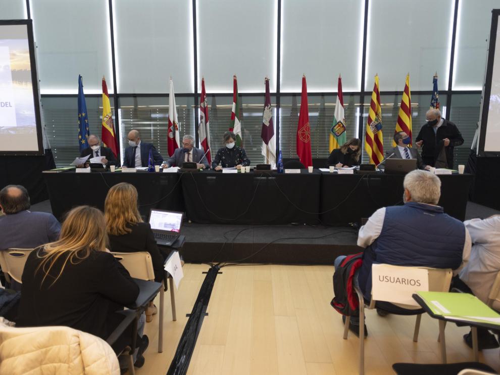 Reunión del Consejo del Agua celebrada esta mañana en Zaragoza.