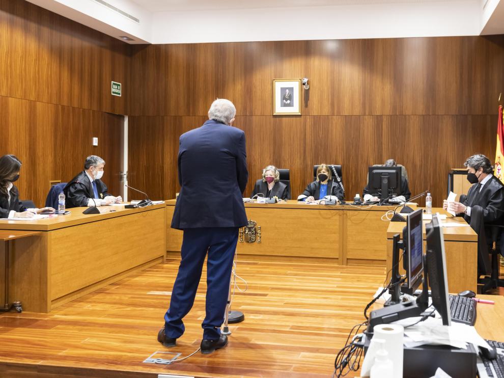 El acusado, durante el juicio celebrado este martes en la Audiencia de Zaragoza.