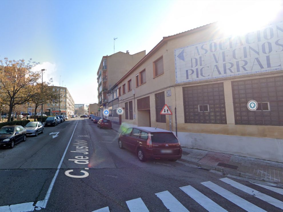 Una imagen de la calle de Juslibol de Zaragoza, donde ocurrieron los hechos.