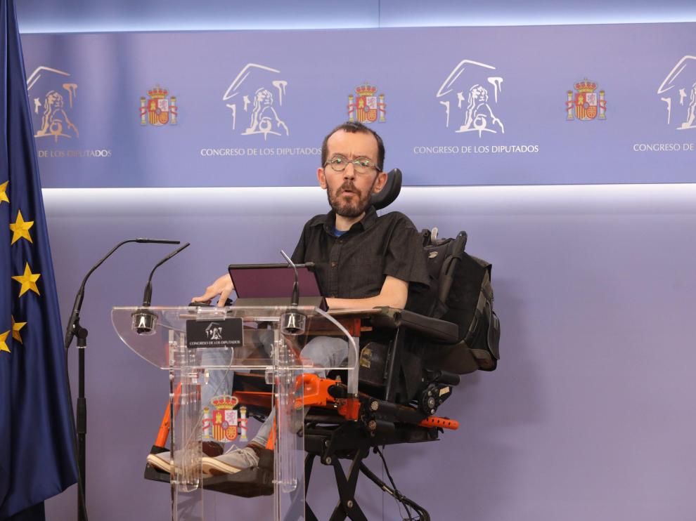 El portavoz de Unidas Podemos, Pablo Echenique.