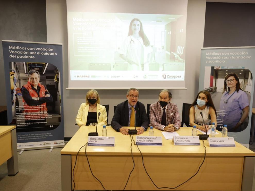 Presentación de la campaña impulsada por el Colegio Oficial de Médicos de Zaragoza.