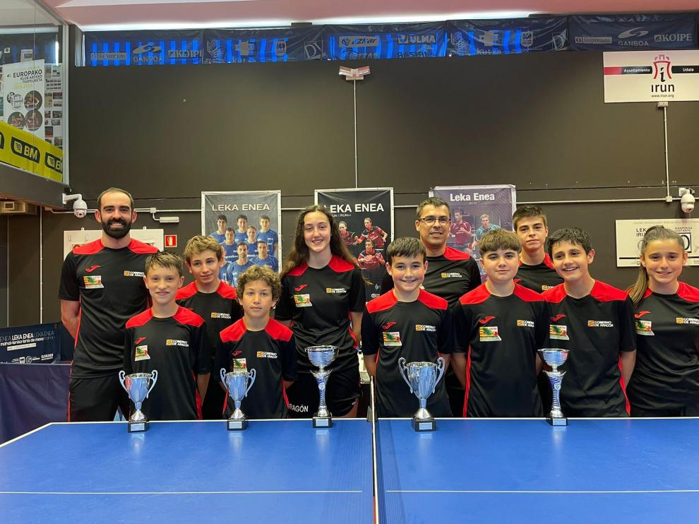 Selección aragonesa en la Copa Pirineos de tenis de mesa