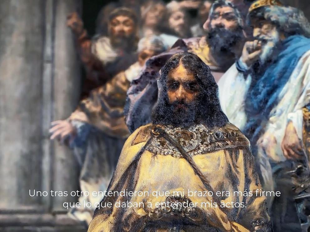 Fotograma del audiovisual del cuatro La Campana, que desde este miércoles puede verse en el Museo de Huesca y en Youtube