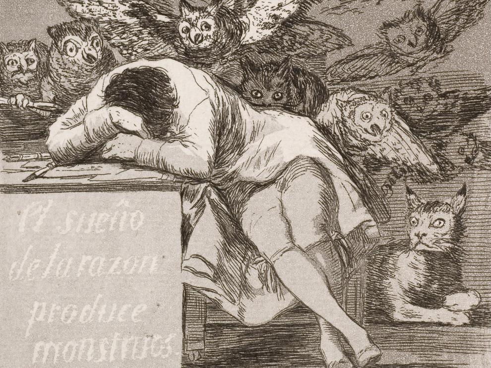 Estampa de Goya en la que está inspirada la obra de Buero Vallejo que se representará en Zaragoza.