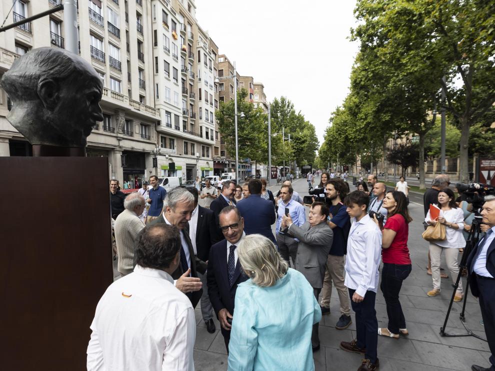 El busto de Ramón y Cajal en la Gran Vía que lleva su nombre.
