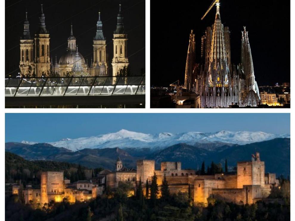 El Pilar, la Sagrada Familia y la Alhambra no se apagarán de noche.