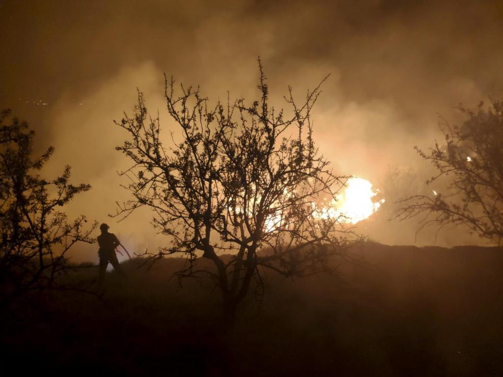 Incendio en la zona del Moncayo.