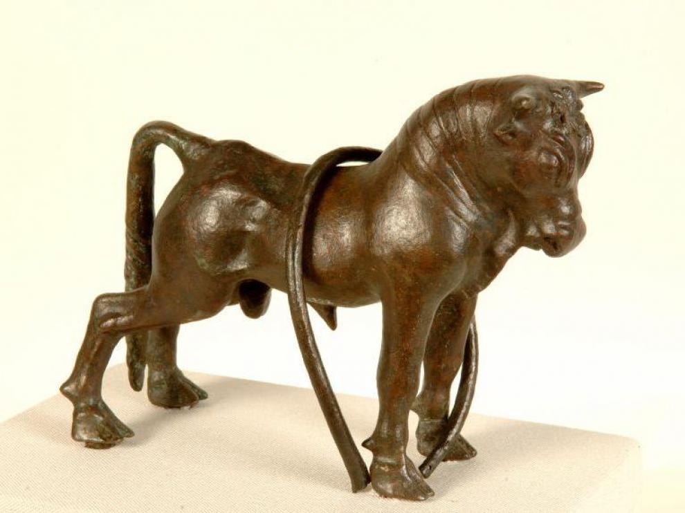 El Toro de Azaila, expuesto en el Museo Arqueológico Nacional de Madrid.
