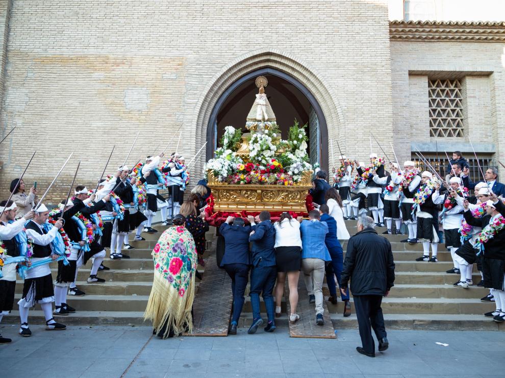 Imagen de la ofrenda celebrada en Tauste en 2022.