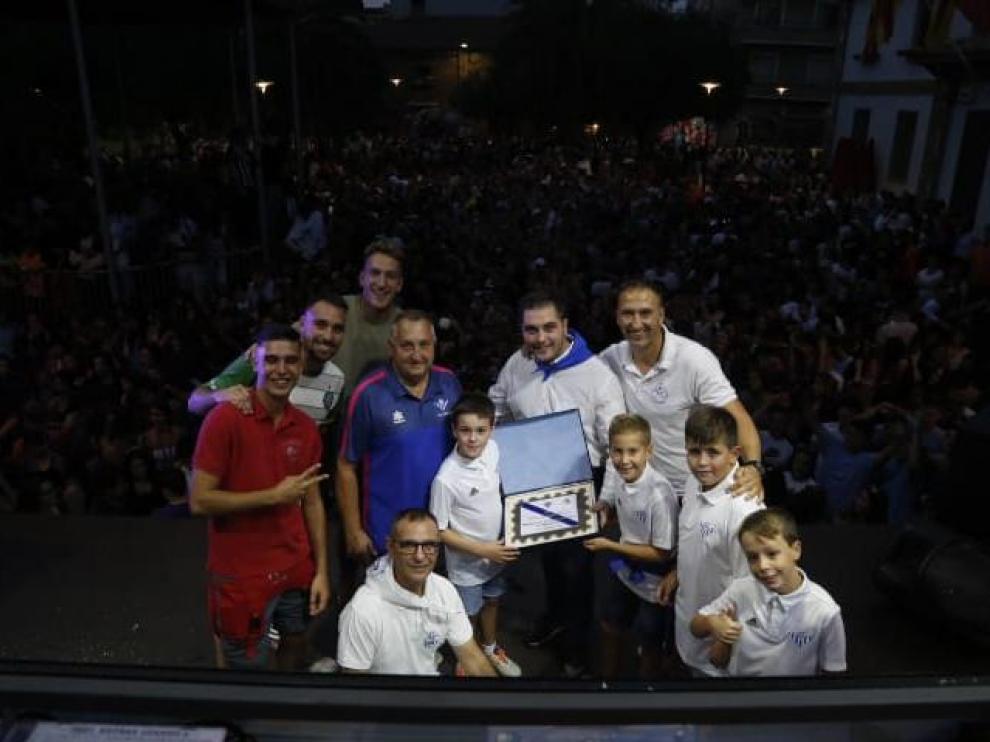 Pregón de las Fiestas de Casetas por el equipo de fútbol del barrio