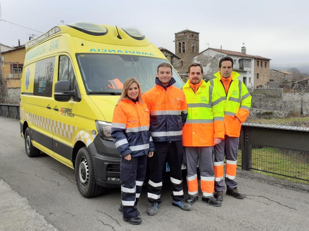 Miembros del equipo sanitario de la UME