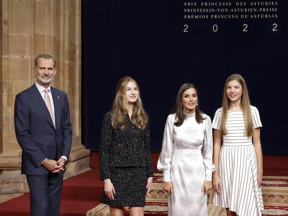 La Familia Real en los Premios Princesa este viernes en Oviedo.