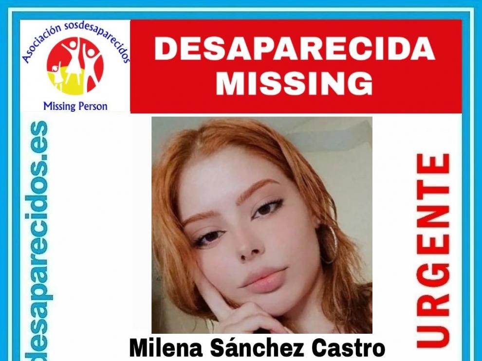 Cartel de la desaparición de la joven
