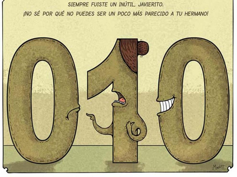 Esta viñeta de Alberto Montt forma parte de la exposición ‘Matemáticas animadas’ que puede verse en Etopia.