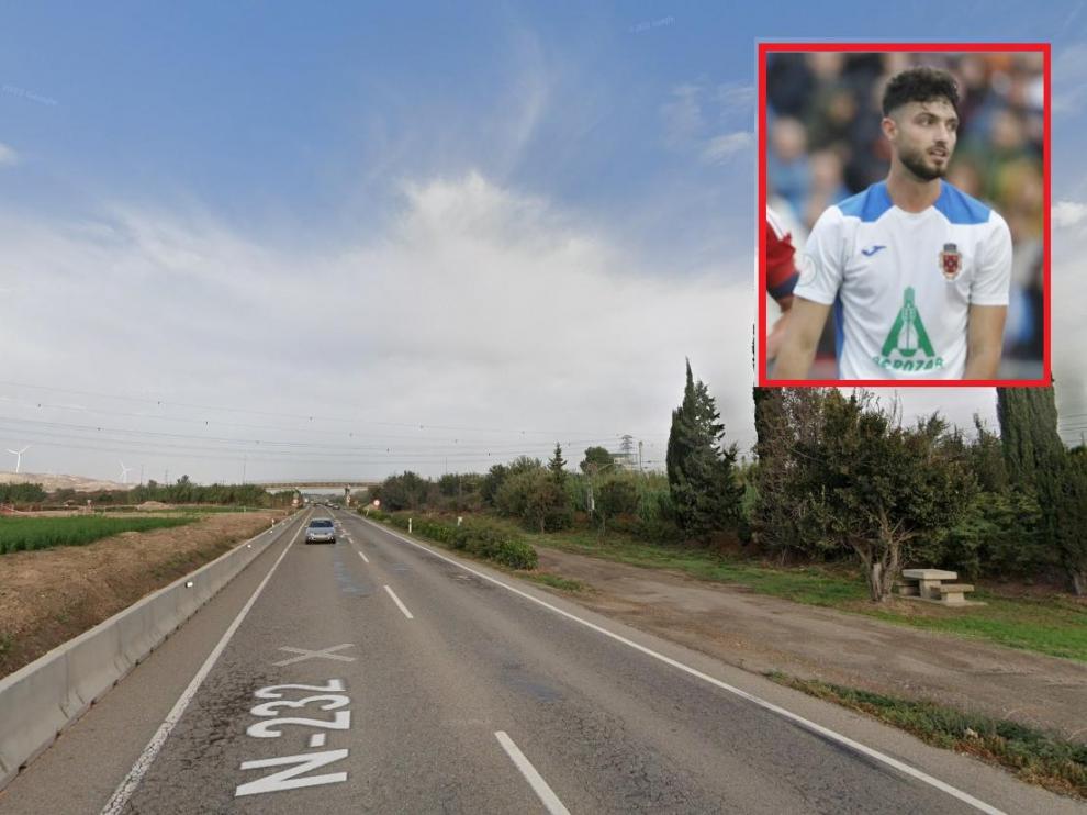 Un jugador del Fuentes de Ebro fallece en un accidente de tráfico registrado esta noche en la N-232.
