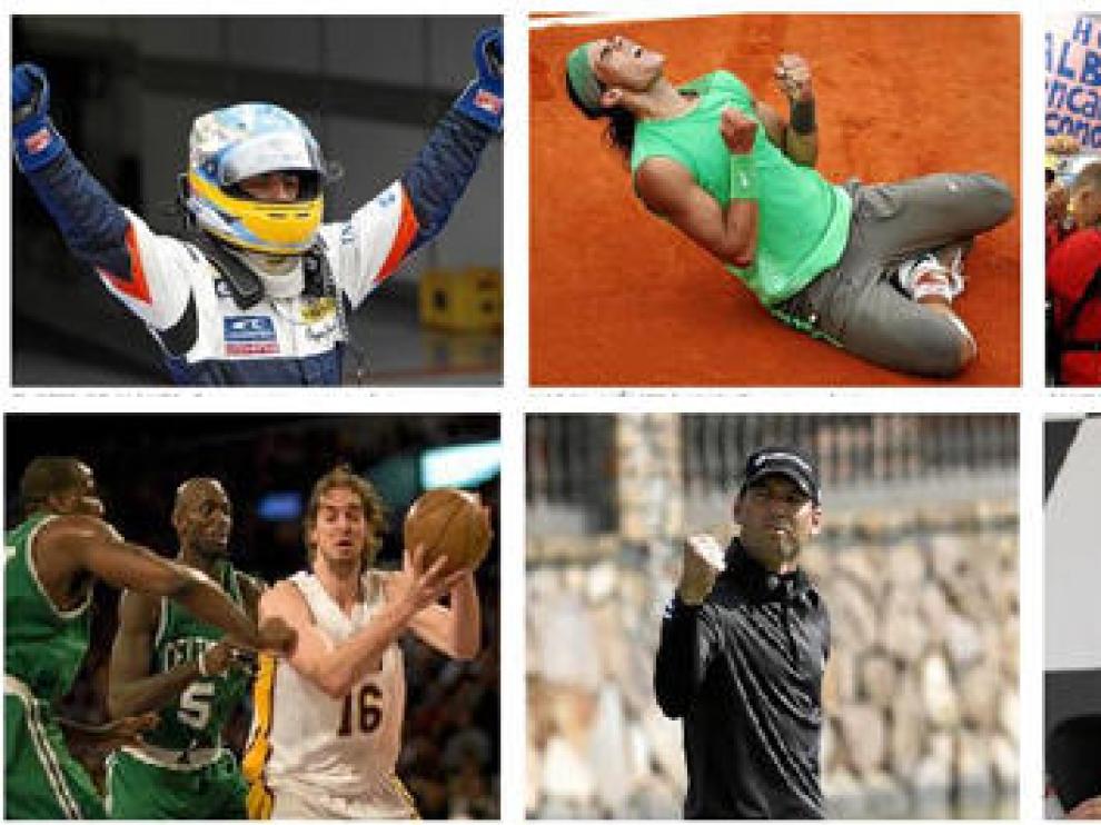 Imágenes que resumen los éxitos del deporte español en 2008