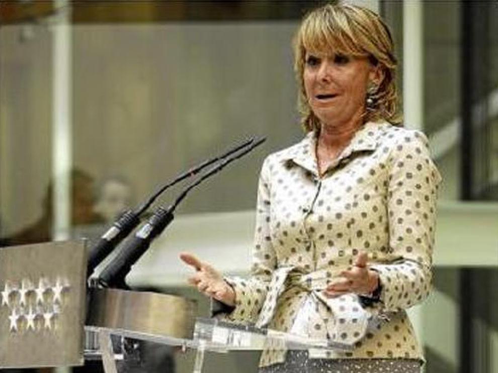 Esperanza Aguirre y sus calcetines, el pasado 27 de noviembre