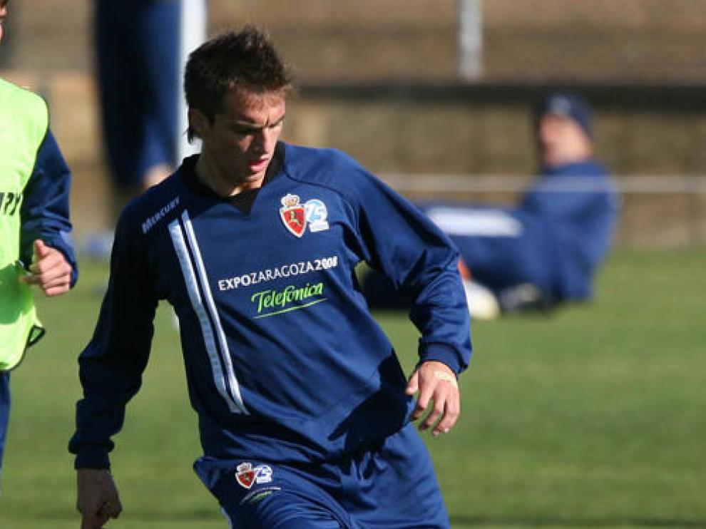 Raúl Goni durante un entrenamiento