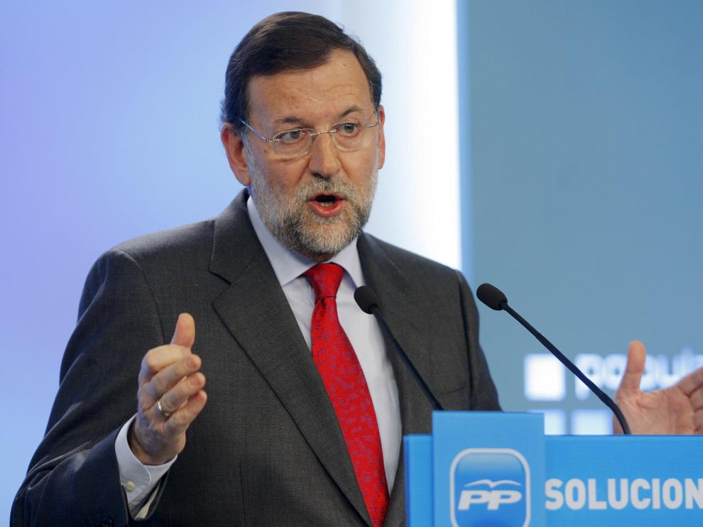 El presidente del PP, Mariano Rajoy