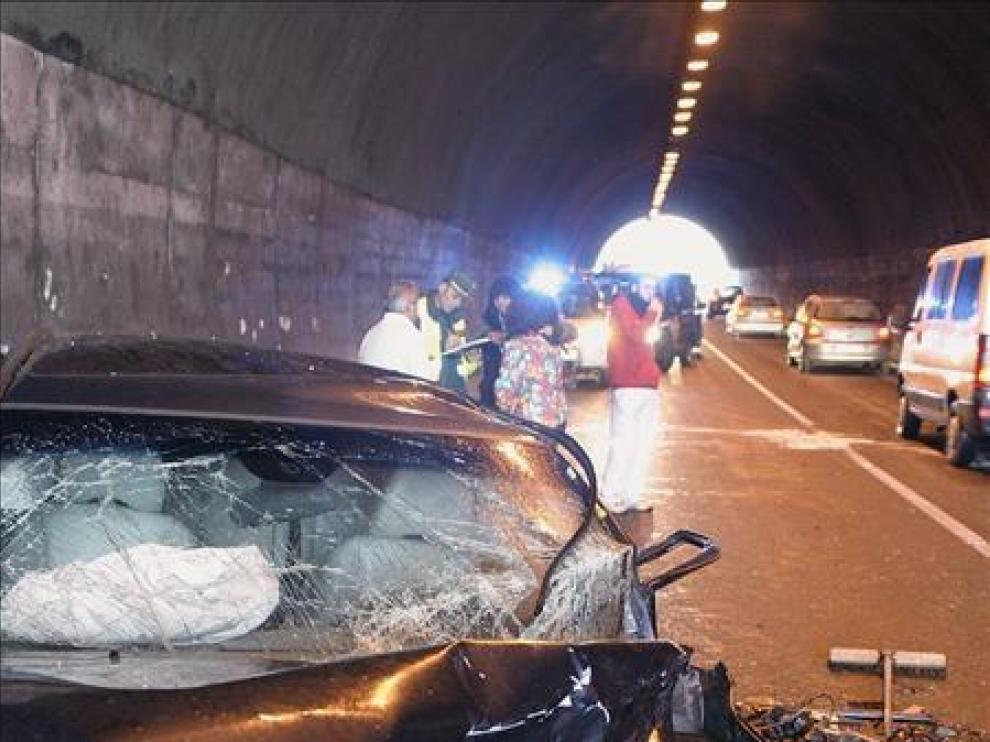 Un accidente de tráfico, en una foto de archivo