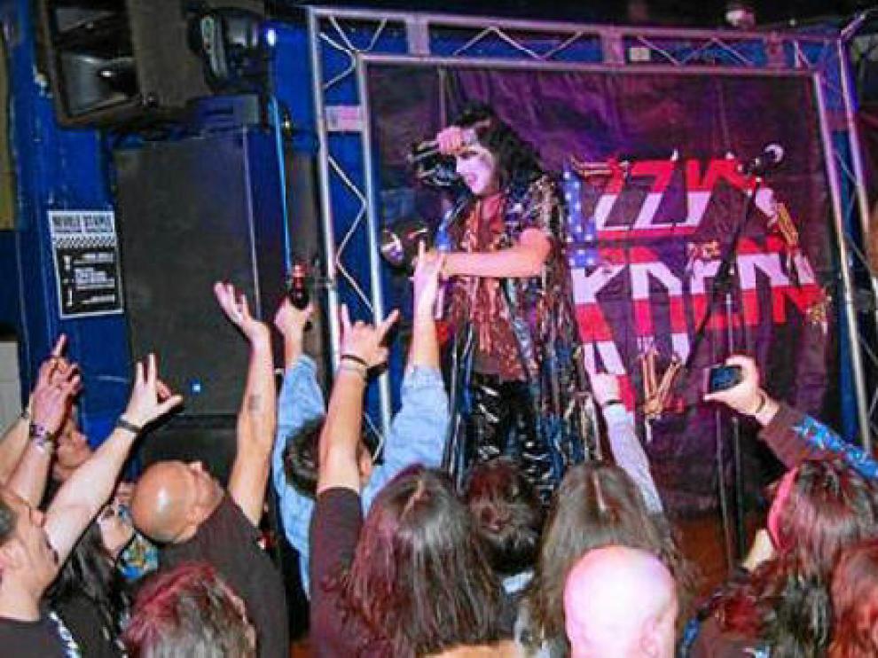 Los estadounidenses Lizzy Borden, en el escenario de la Devizio, el pasado mes de diciembre.