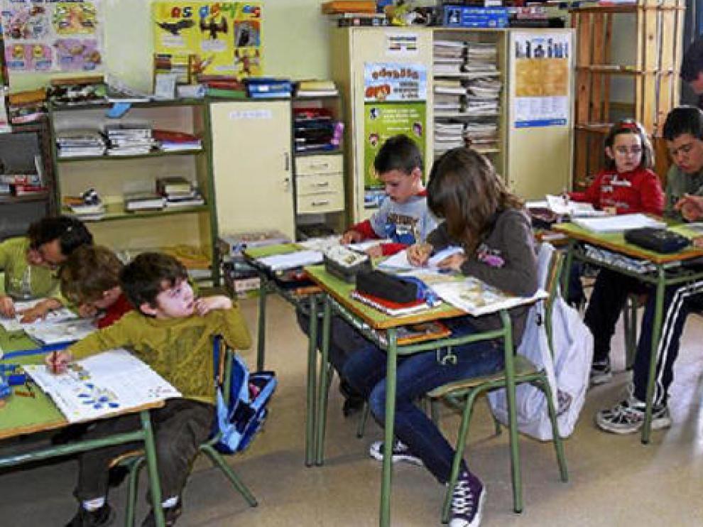 Niños en una clase.