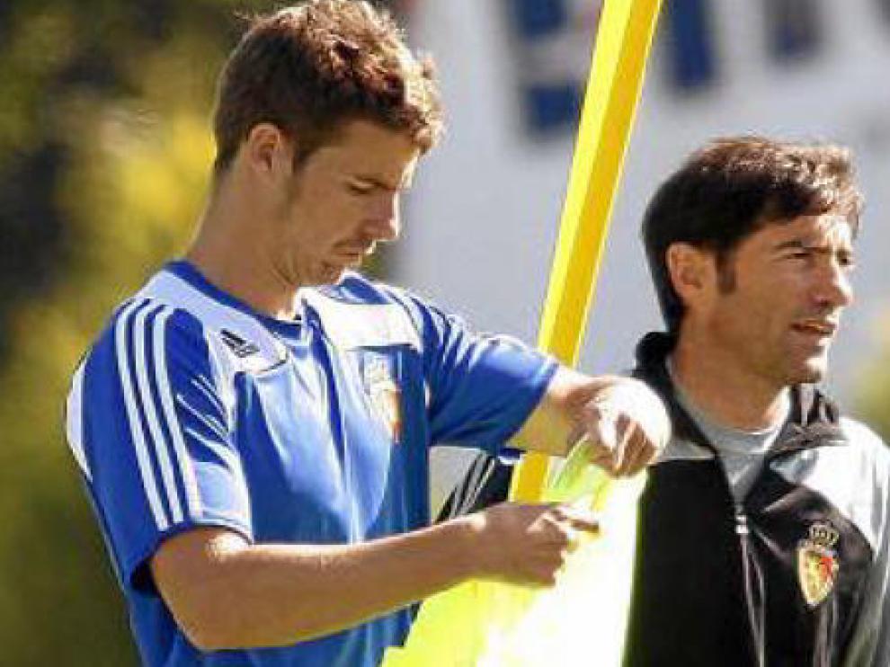 Chus Herrero en un entrenamiento del equipo.