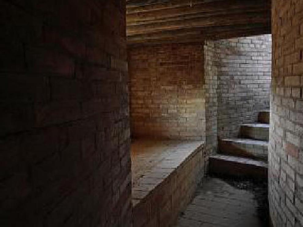 Interior de un búnquer de la Guerra Civil.