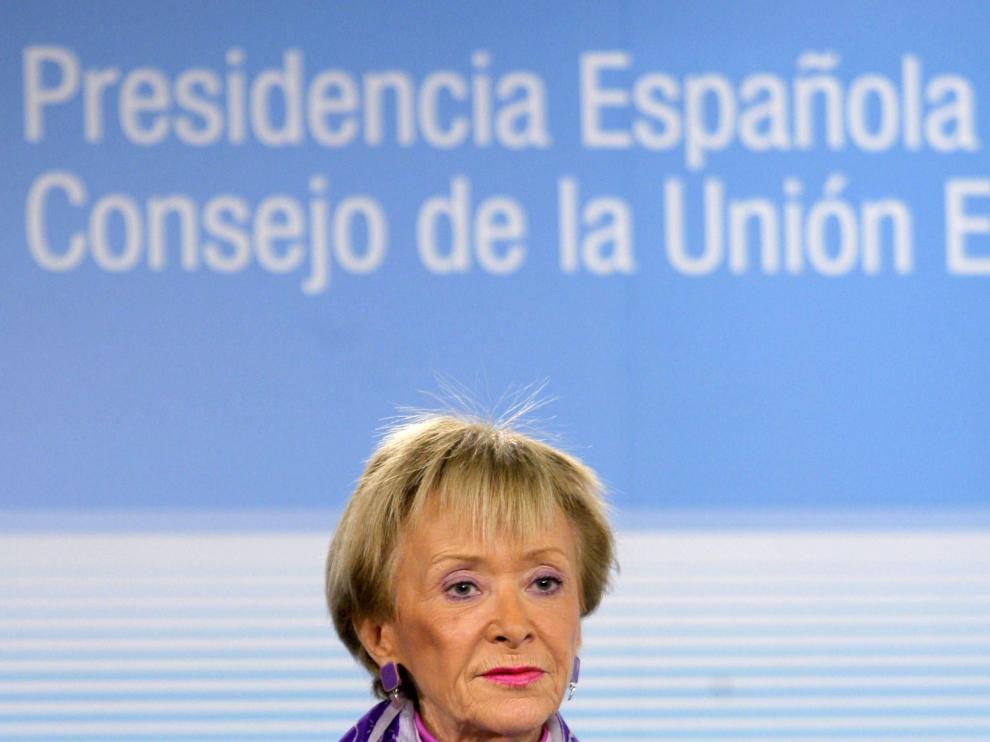 La vicepresidenta primera del Gobierno, María Teresa Fernández de la Vega