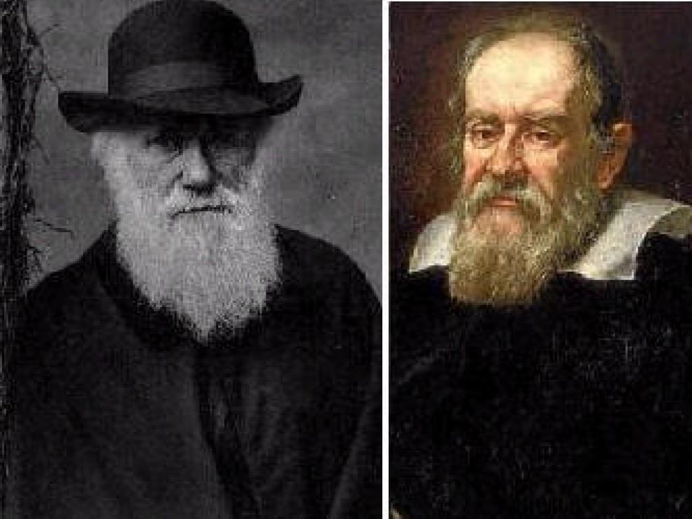 Darwin (izda.) y Galileo