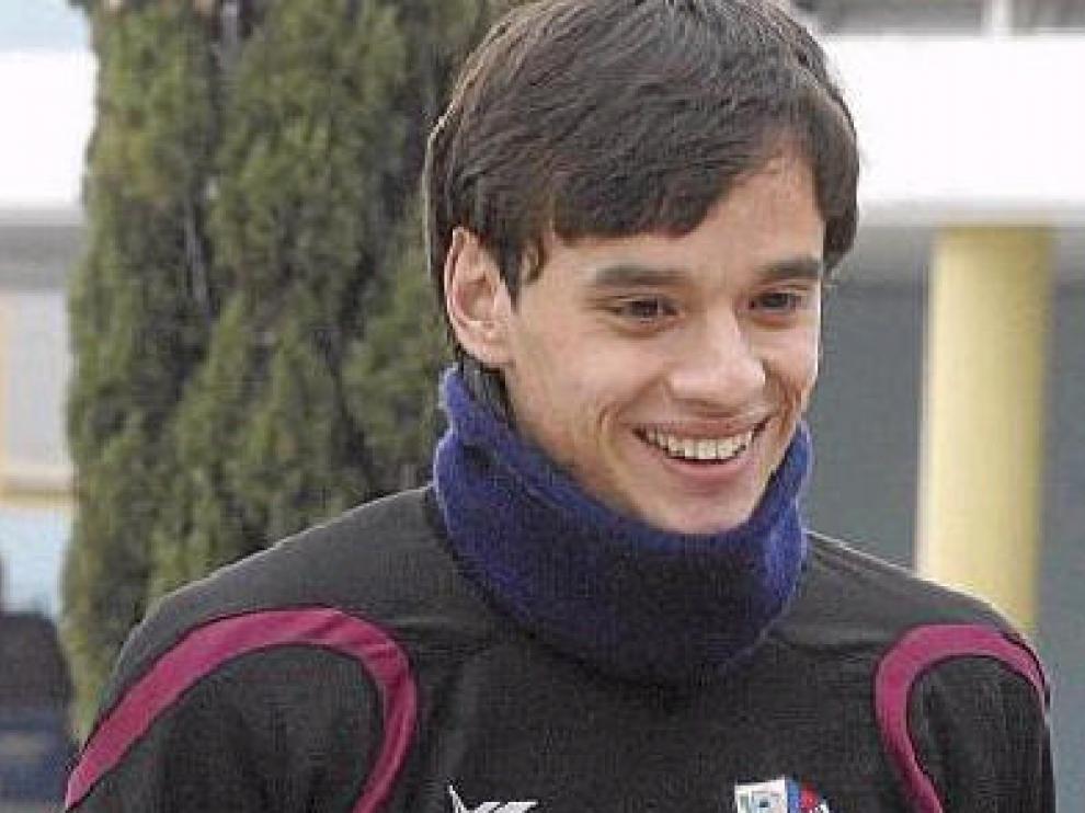Medina, justo antes de iniciar el entrenamiento de ayer