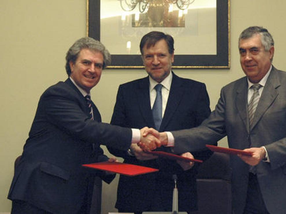 César Antonio Molina, Marcelino Iglesias y Antonio Arrufat