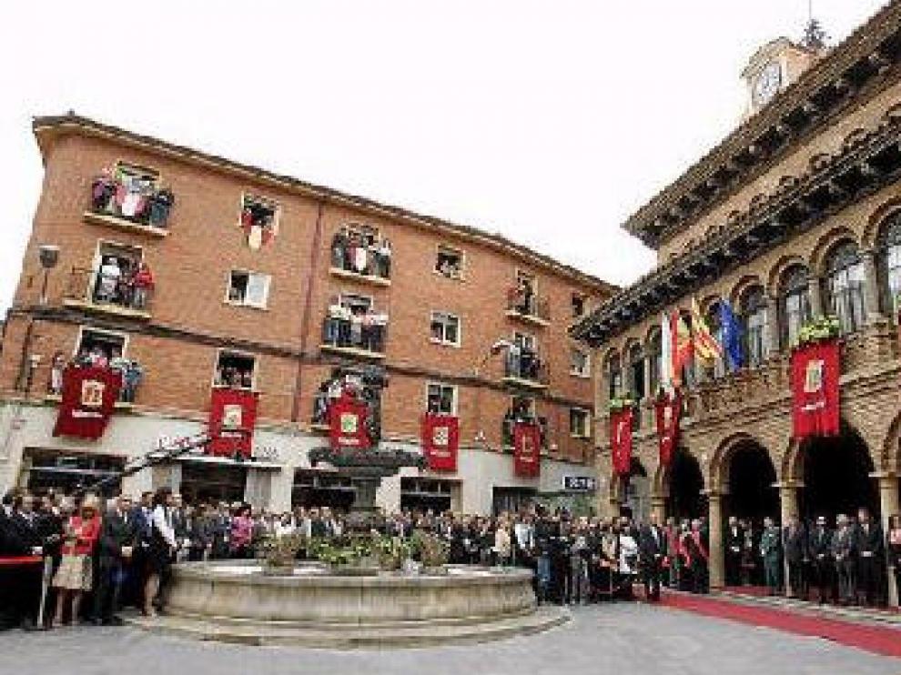 Un momento de la visita de los Reyes a Cariñena en 2008 por la fiesta de la Vendimia