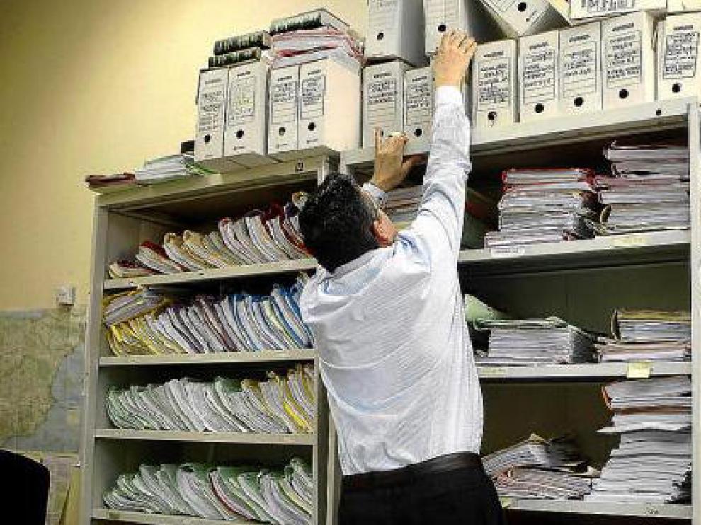 Los expedientes se están multiplicando en los juzgados de Huesca por la crisis económica.