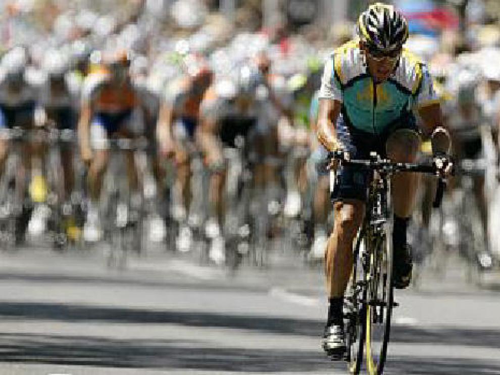 Lance Armstrong, durante la disputa del Tour Down Under.
