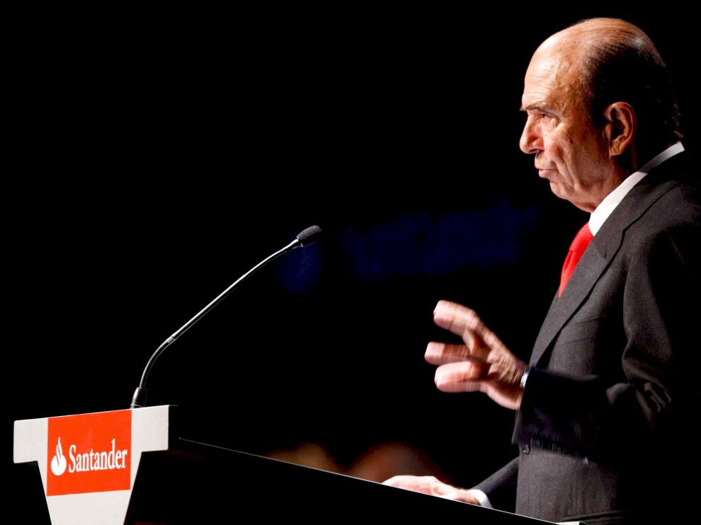 El presidente del Santander, Emilio Botín