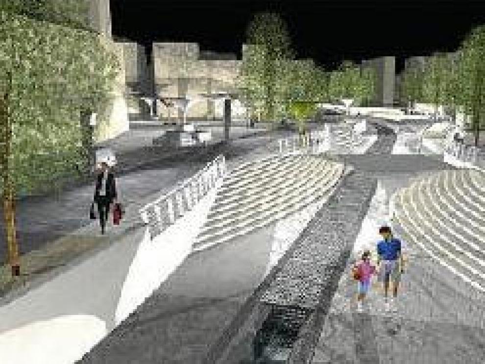 El nuevo paseo. La estampa del centro urbano del municipio cambiará por completo cuando se lleve a cabo este proyecto, valorado en algo más de un millón de euros para un trayecto de casi un kilómetro.