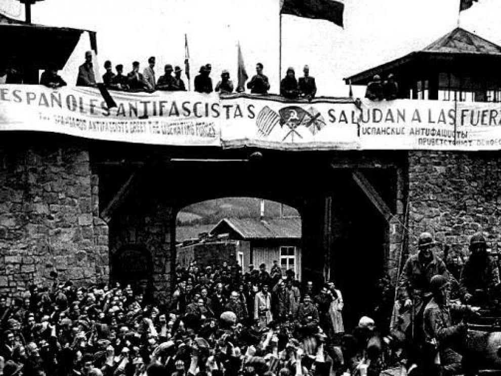 Liberación del campo de Mauthausen por las tropas norteamericanas.