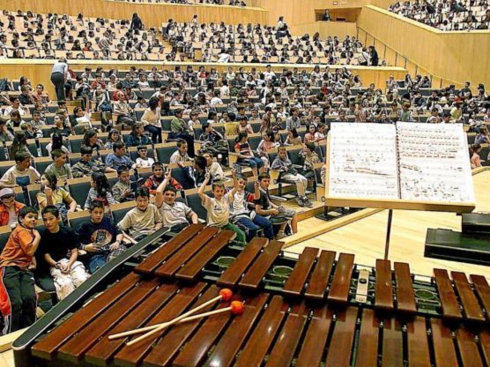 Imagen de una edición anterior de los conciertos pedagógicos para escolares.