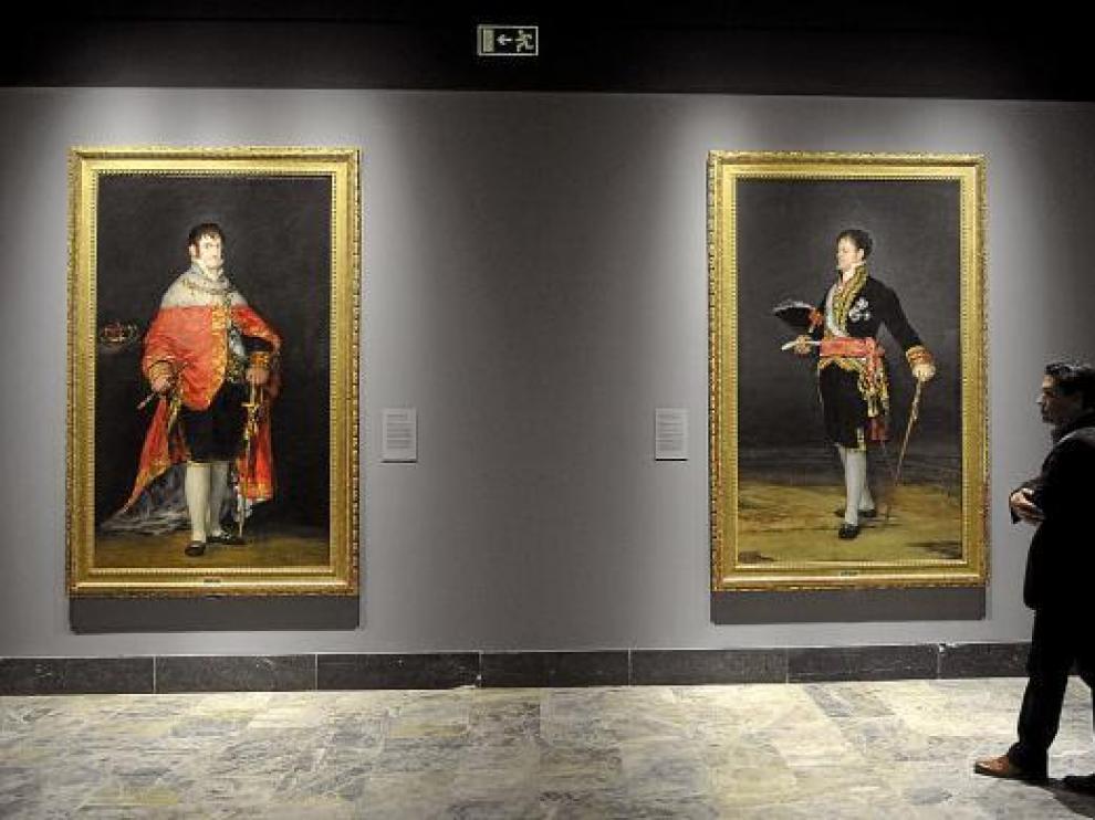 Los retratos goyescos del rey Fernando VII y el duque de San Carlos, en el Museo de Zaragoza.